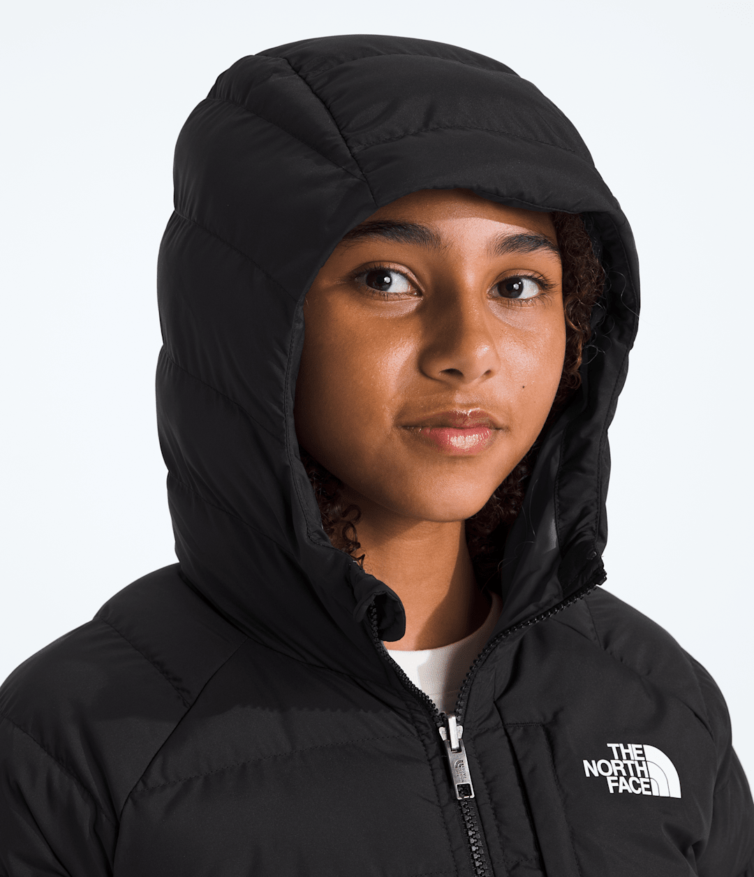 Girls’ Reversible Perrito Hooded Jacket - TNF Black/Smoked Pearl