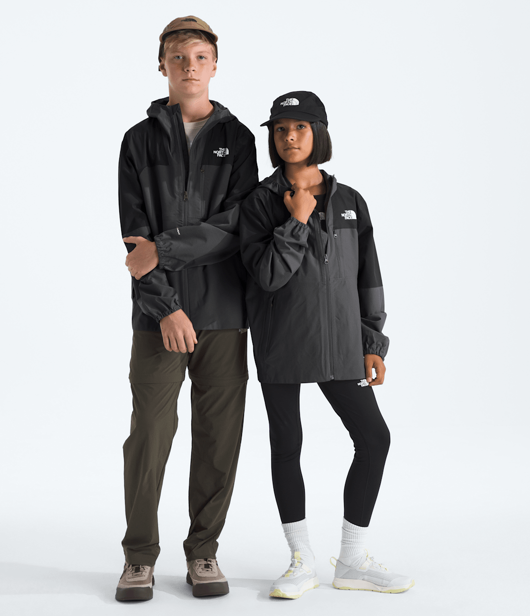 Boys’ & Girls’ Hike Packable Shell - TNF Black/Asphalt Grey