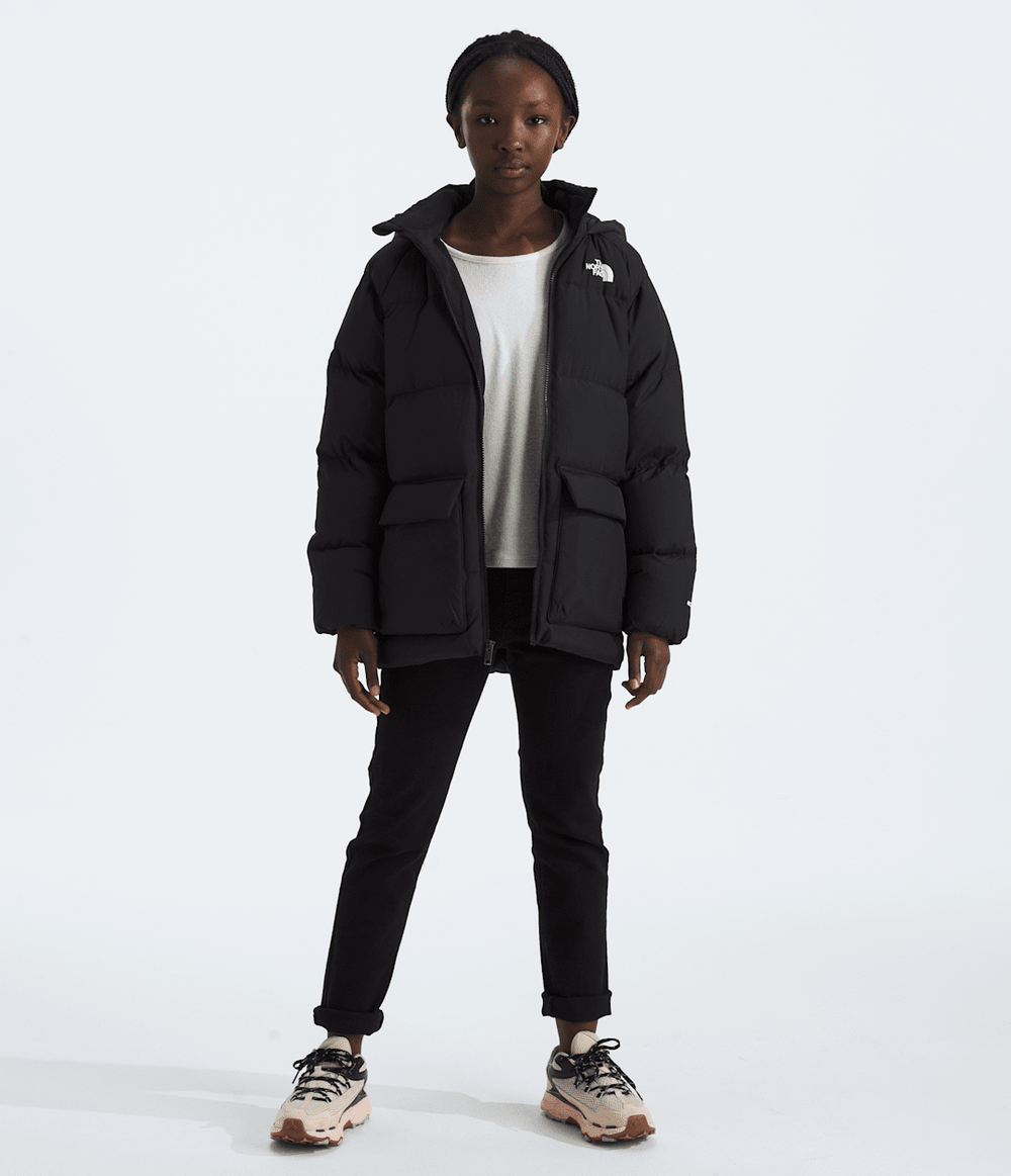 Boys’ & Girls’ North Down Fleece-Lined Short Parka - TNF Black