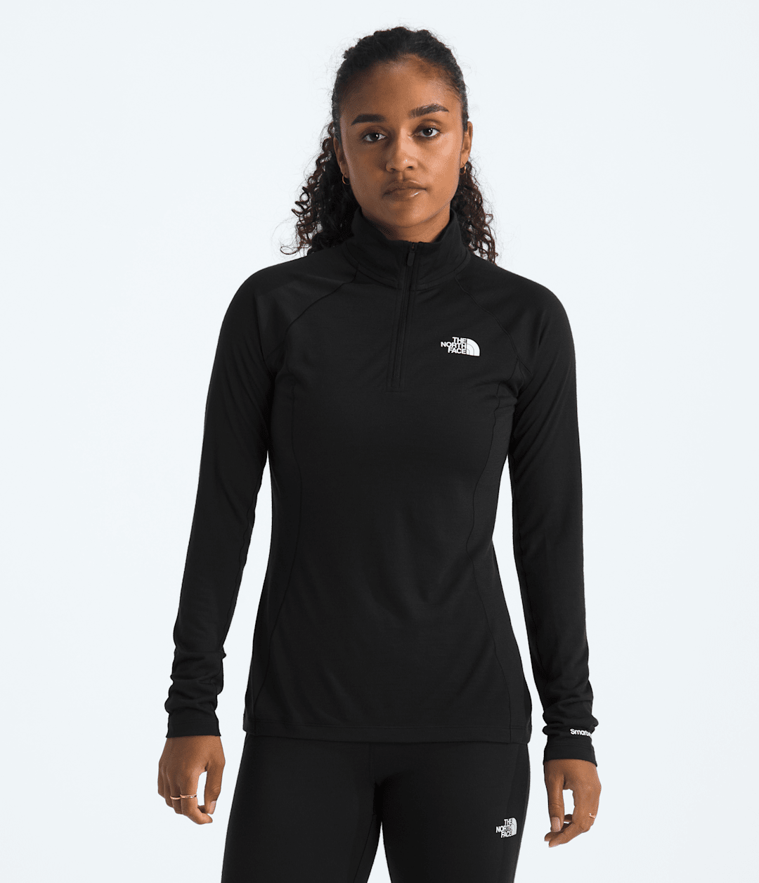 TNF X Smartwool Women’s Merino Blend 150 Long-Sleeve ¼-Zip - Black