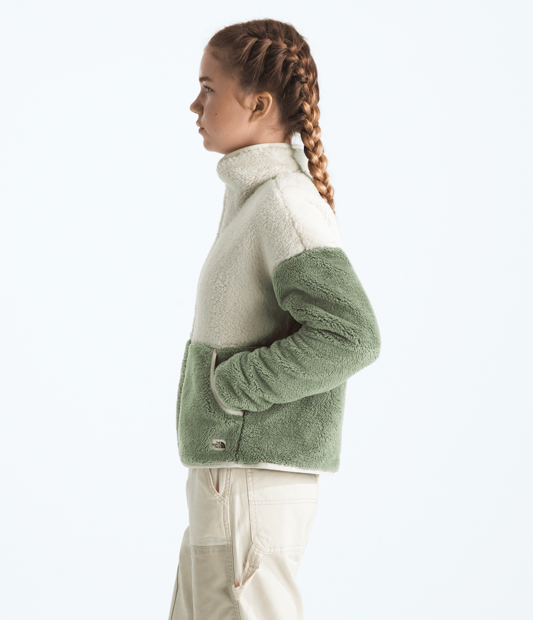 Girls’ Cabin Fleece Full-Zip Jacket - White Dune/Bark Mist