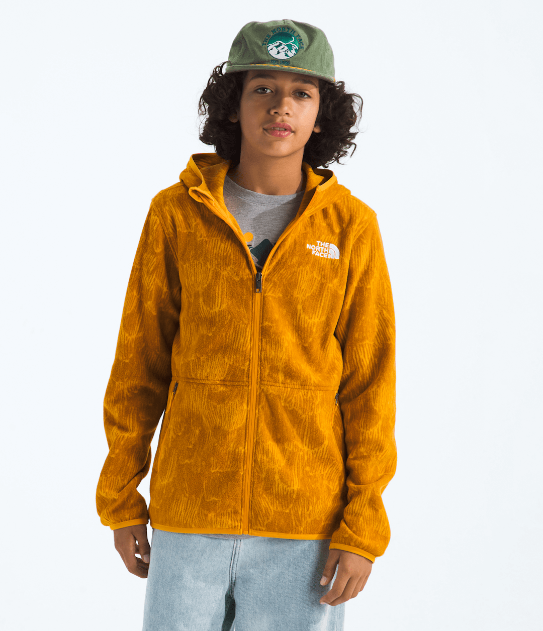 Boys’ & Girls’ Glacier Full-Zip Hoodie—Print - Summit Gold Regenerative