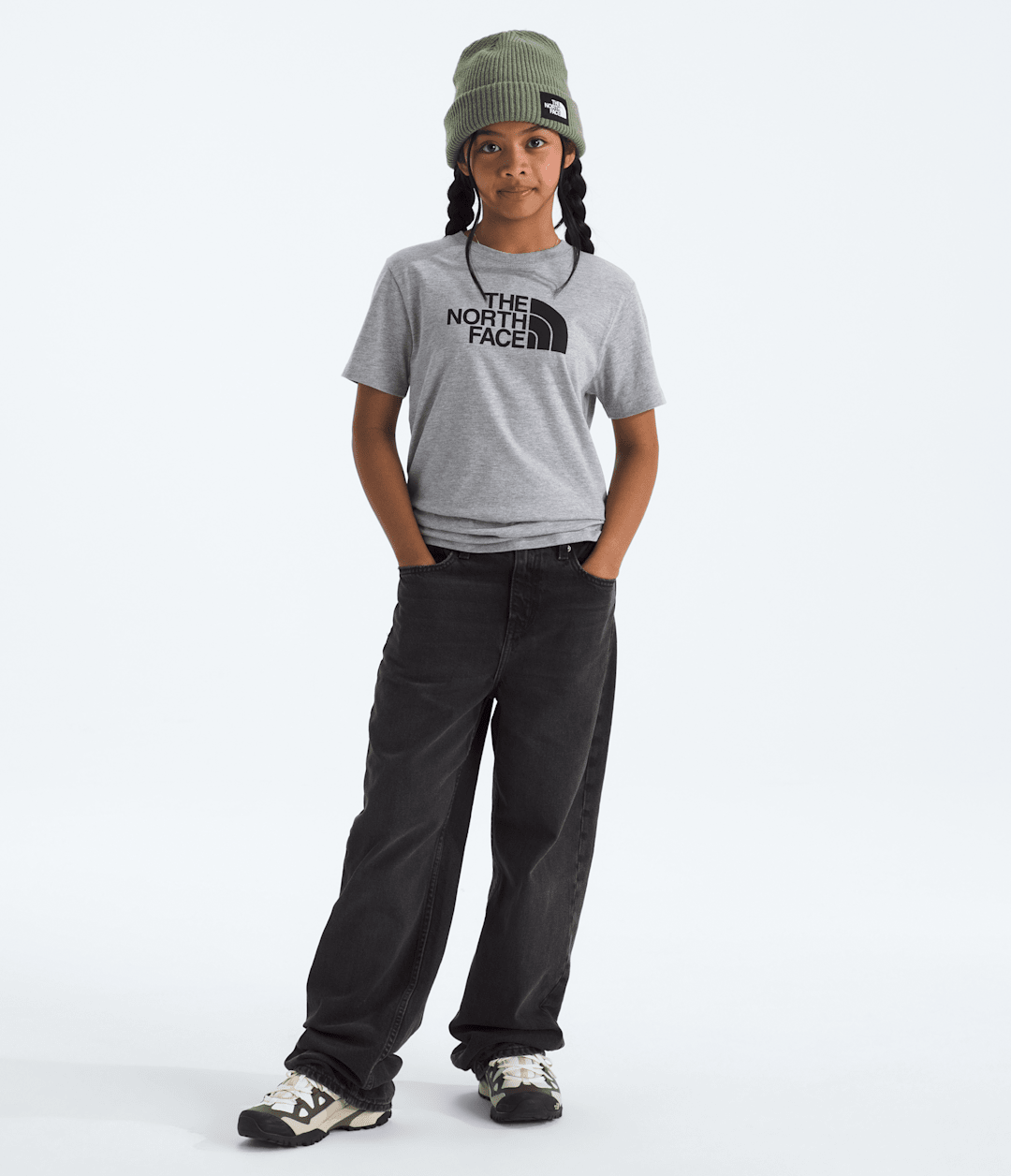 Boys’ & Girls’ Evolution Half Dome Short-Sleeve Tee - TNF Pale Grey Heather