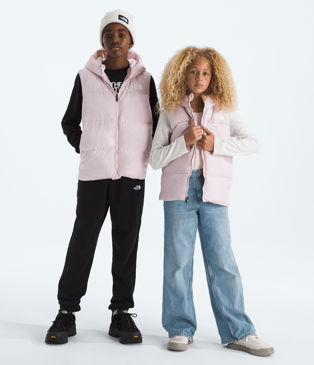 Boys’ & Girls’ North Down Hooded Vest - Pale Blossom