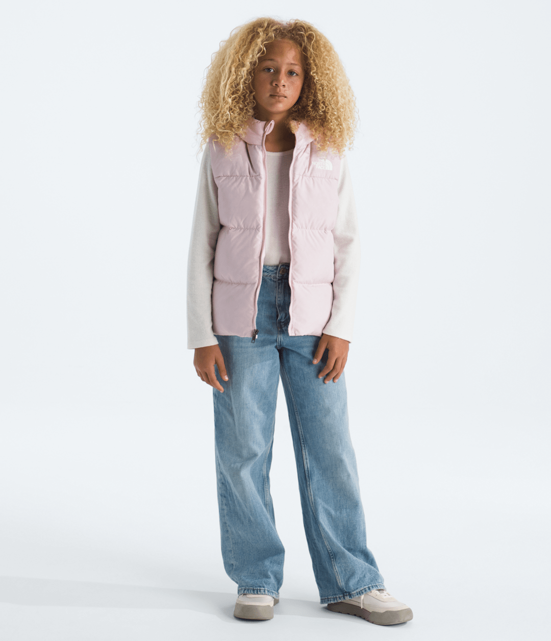 Boys’ & Girls’ North Down Hooded Vest - Pale Blossom