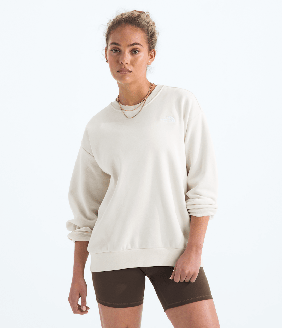 Women’s Evolution Simple Dome Oversized Crew - White Dune
