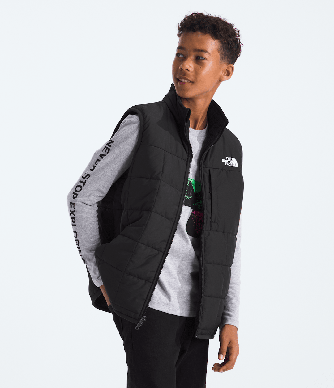 Boys’ Reversible Shasta Vest - TNF Black