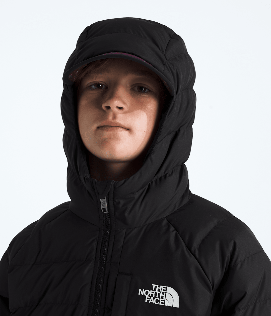 Boys’ Reversible Perrito Hooded Jacket - TNF Black/Smoked Pearl