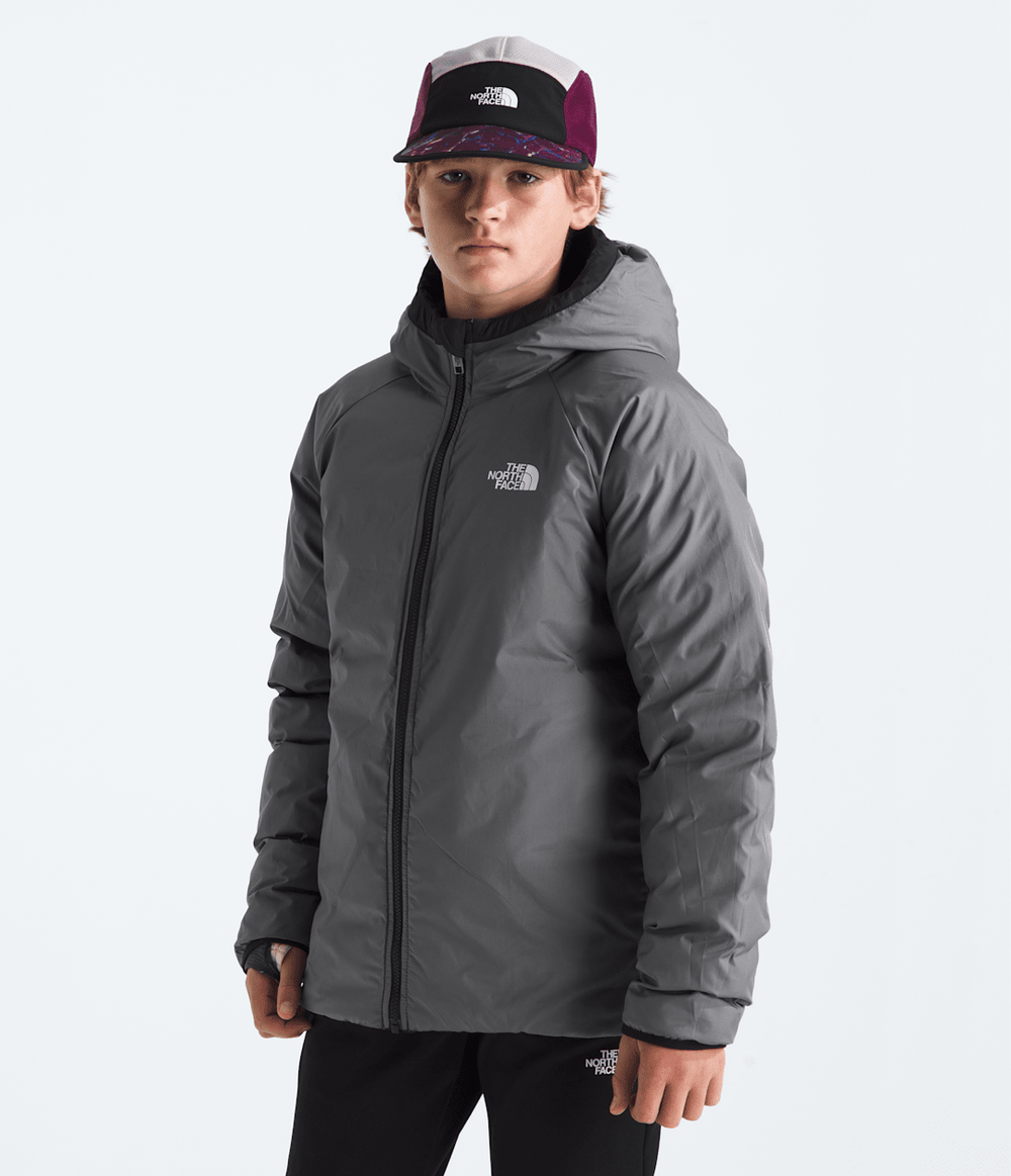 Boys’ Reversible Perrito Hooded Jacket - TNF Black/Smoked Pearl