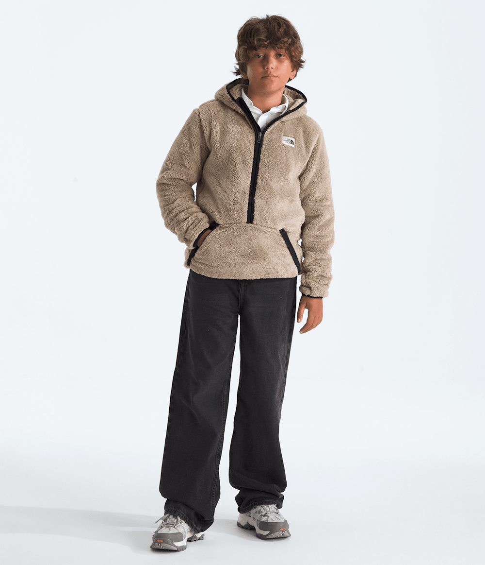 Boys’ Cabin Fleece Hoodie - Mushroom Grey/TNF Black