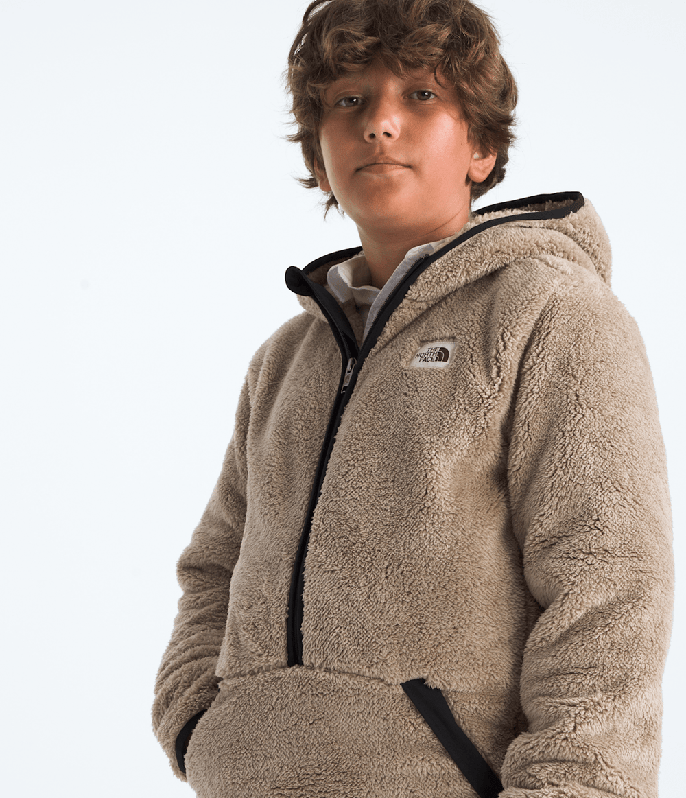 Boys’ Cabin Fleece Hoodie - Mushroom Grey/TNF Black
