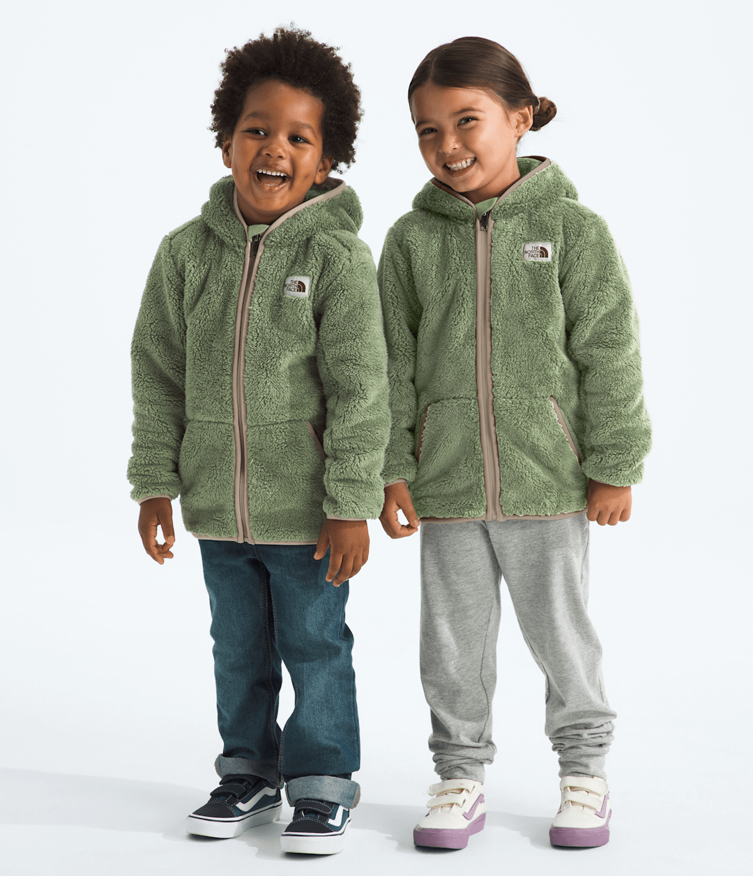 Kids’ Cabin Fleece Hoodie - Bark Mist/Mushroom Grey