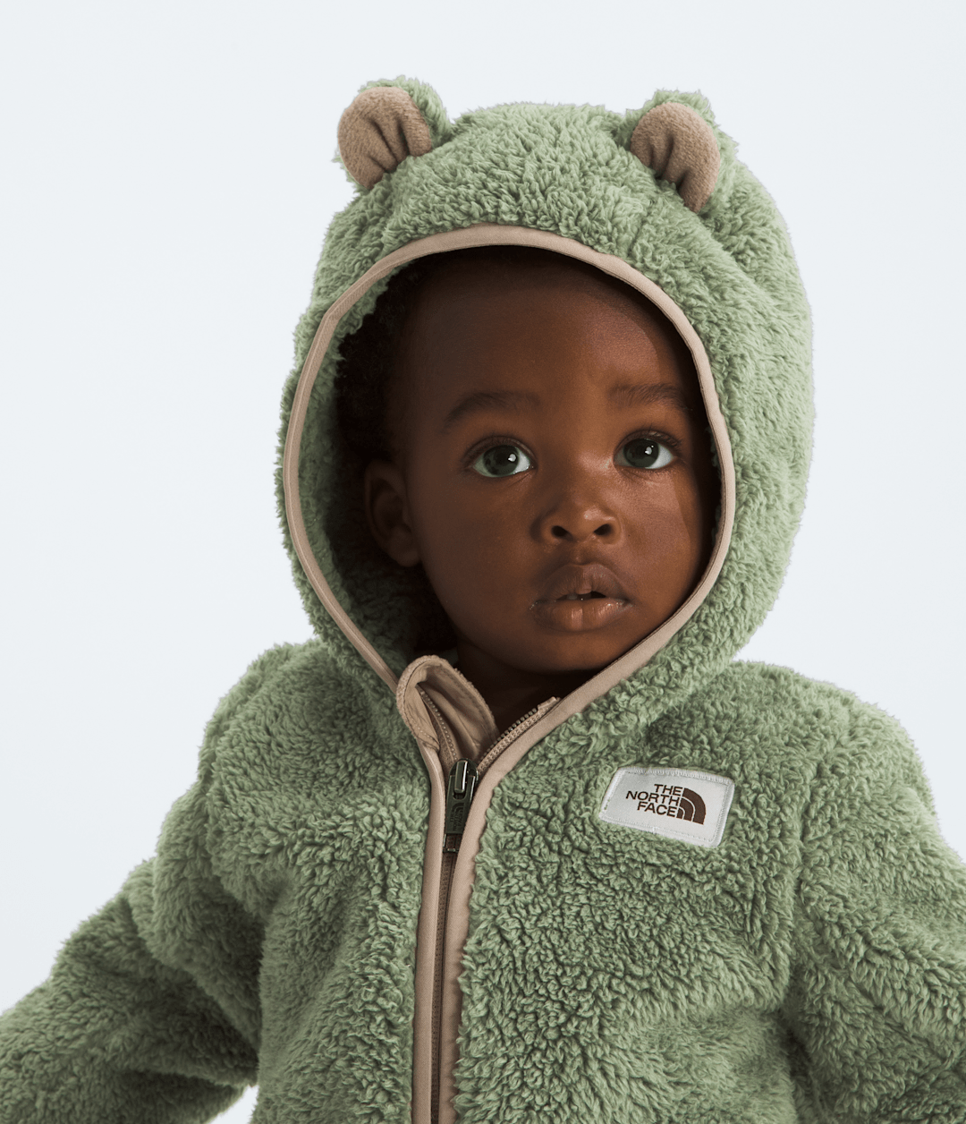 Baby Cabin Fleece One-Piece - Bark Mist/Mushroom Grey