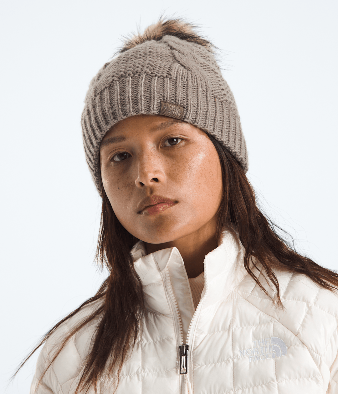 Women’s Oh Mega Fur Pom Lined Beanie - Mocha Brown