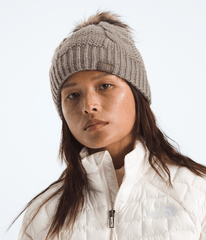 Women’s Oh Mega Fur Pom Lined Beanie - Mocha Brown