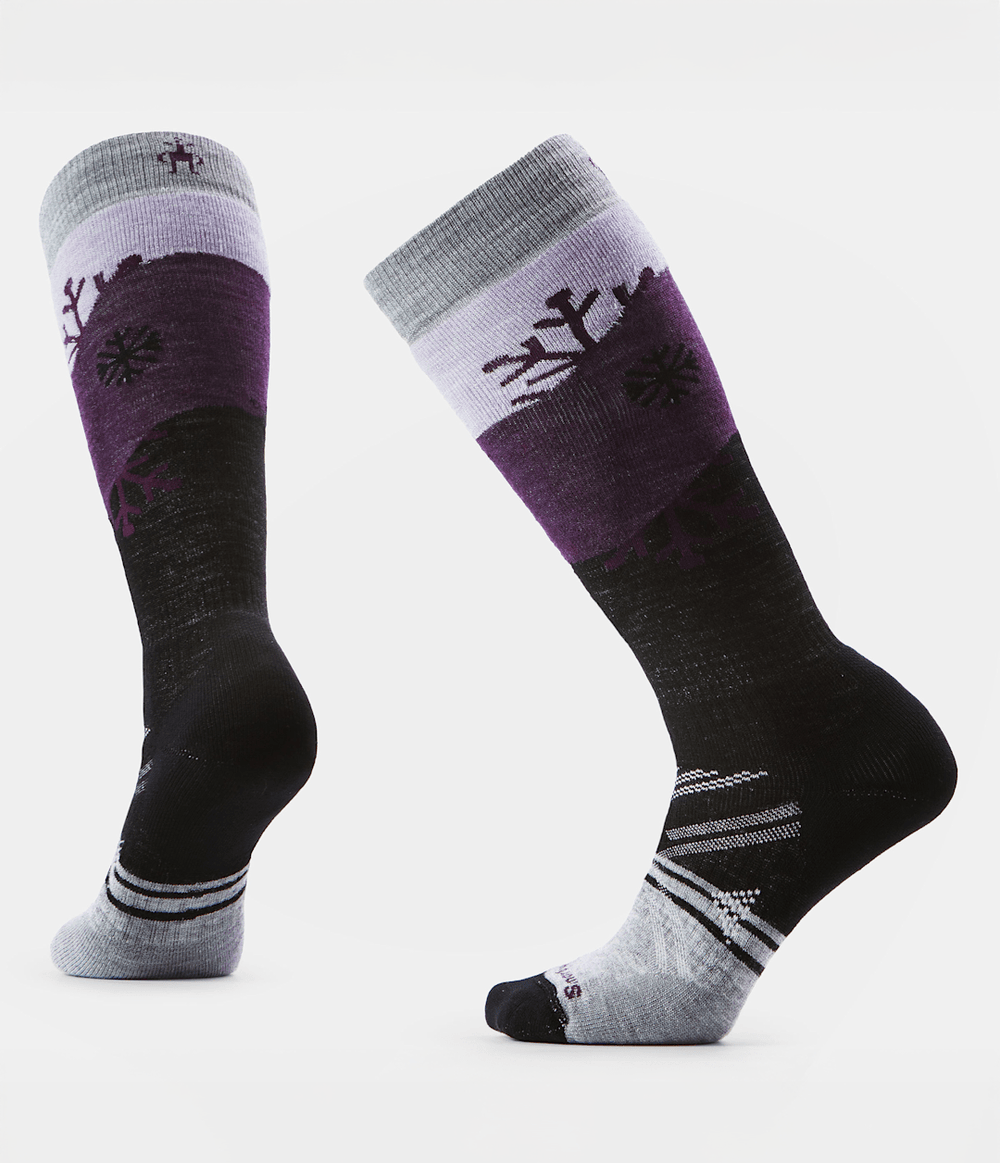 TNF X Smartwool Women's Ski Full Cushion Snowpocalypse OTC Socks - Zinc Grey - Micro Chip Grey