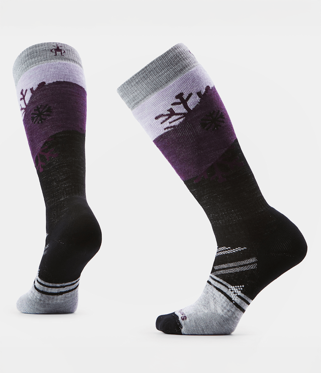TNF X Smartwool Women's Ski Full Cushion Snowpocalypse OTC Socks - Zinc Grey - Micro Chip Grey