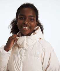 Girls’ North Down Hooded Jacket - White Dune