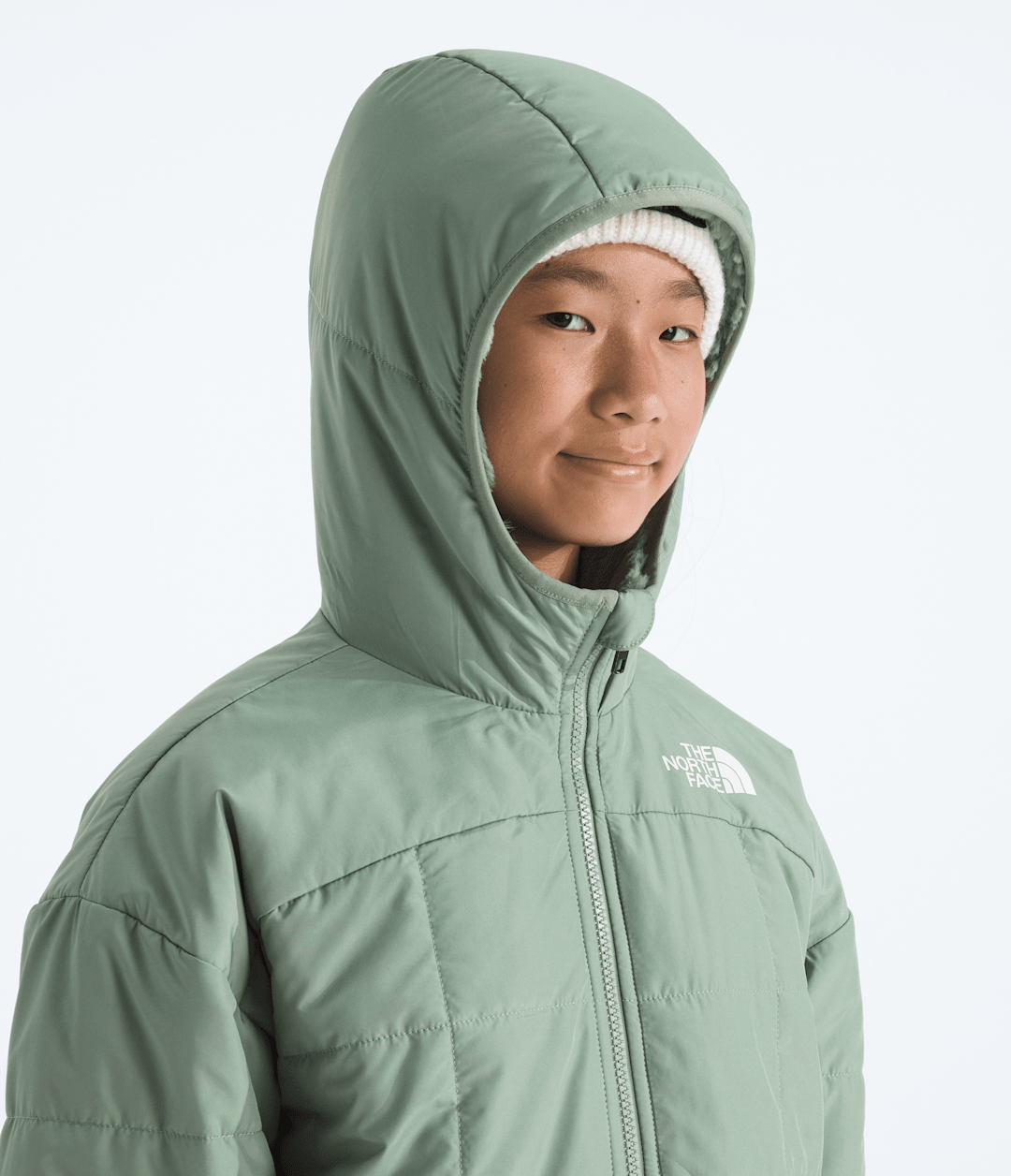 Girls’ Reversible Shasta Short Parka - Slate Moss