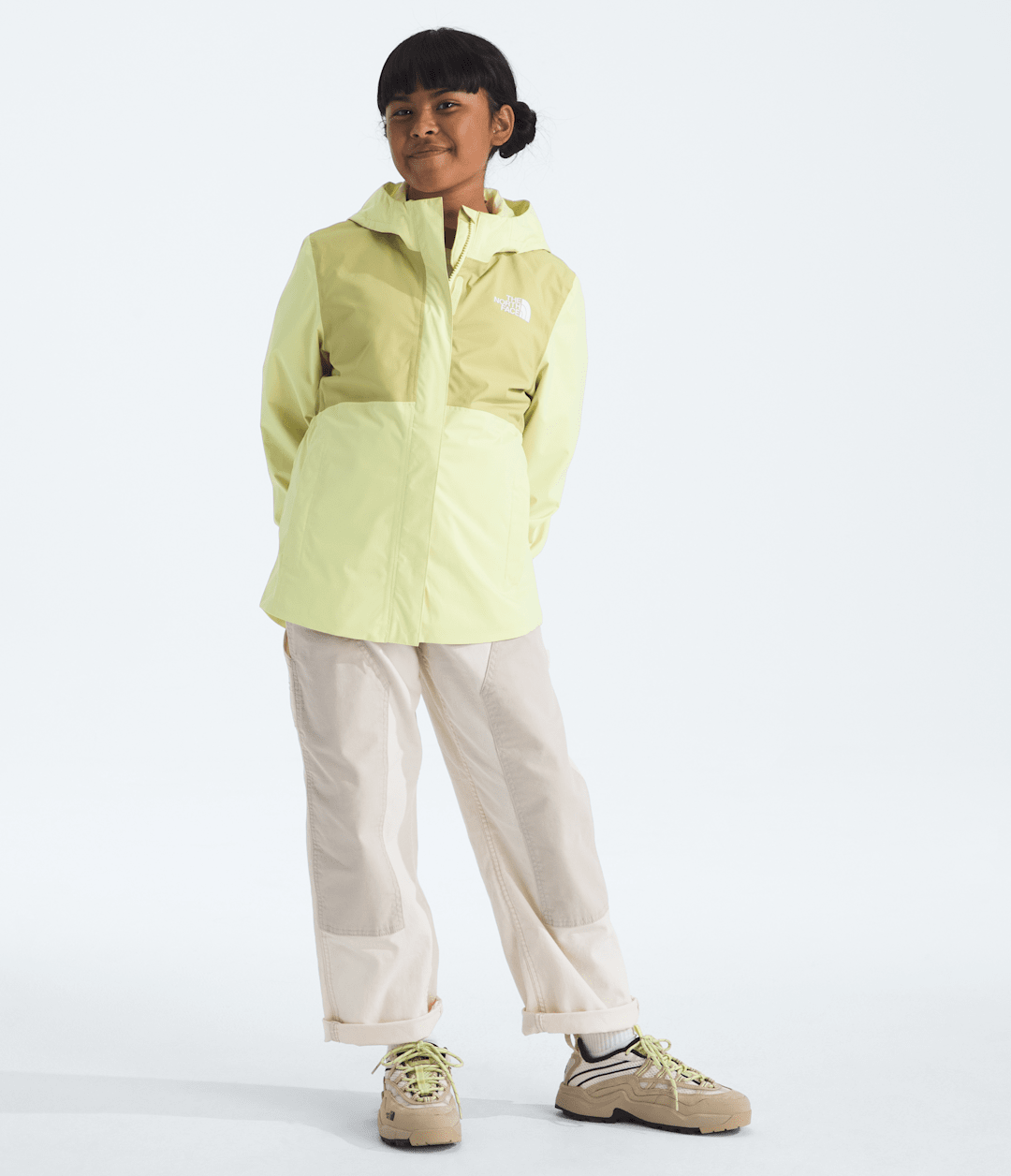 Girls’ Antora Rain Jacket - Lemon Mist/Pear