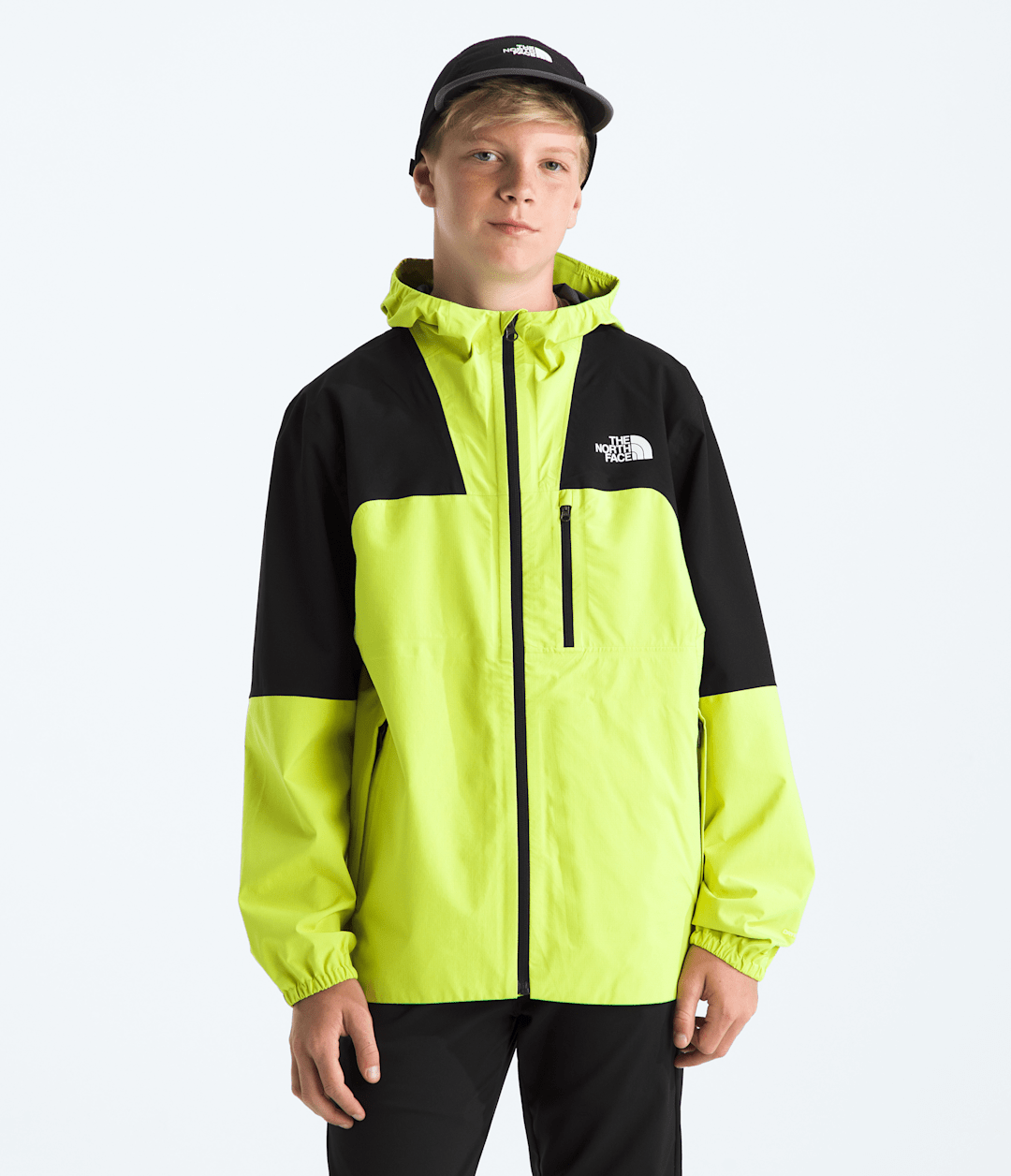 Boys’ & Girls’ Hike Packable Shell - Tnf Black-Fizz Lime
