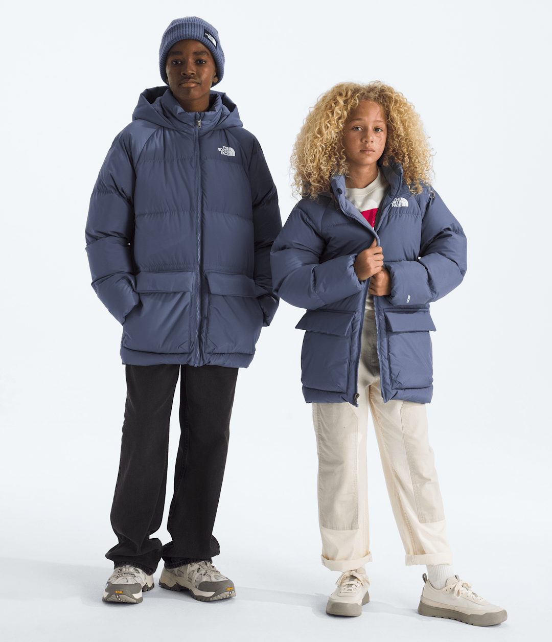 Boys’ & Girls’ North Down Fleece-Lined Short Parka - Twilight Galaxy