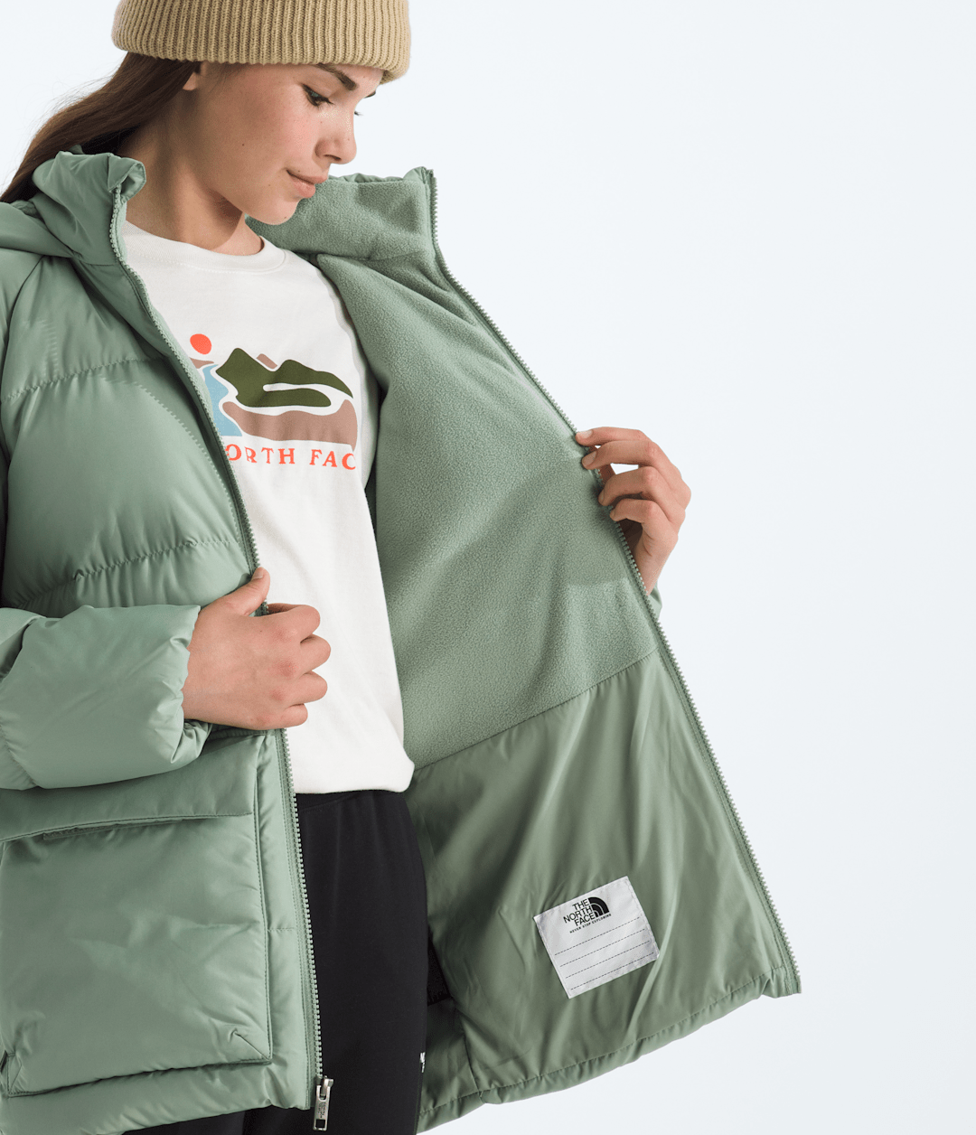 Boys’ & Girls’ North Down Fleece-Lined Short Parka - Slate Moss