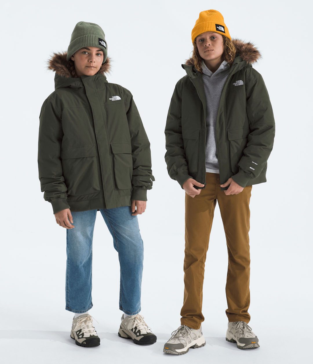 Boys’ & Girls’ McMurdo Hooded Jacket - New Taupe Green