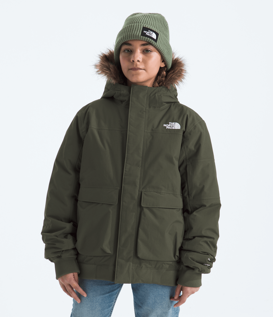 Boys’ & Girls’ McMurdo Hooded Jacket - New Taupe Green