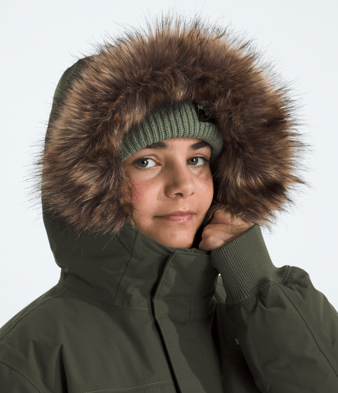 Boys’ & Girls’ McMurdo Hooded Jacket - New Taupe Green