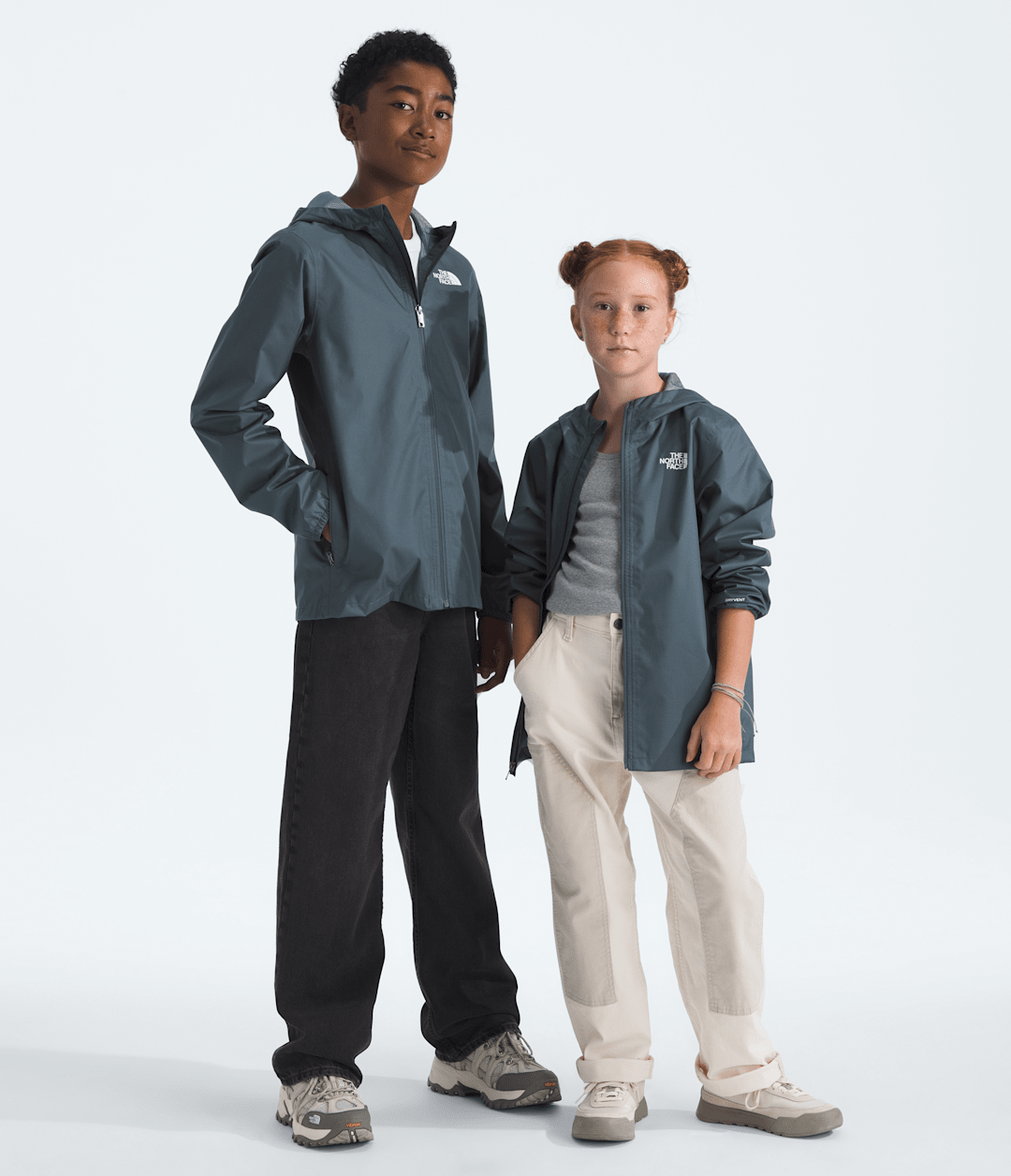 Boys’ & Girls’ Zipline Rain Jacket - Granite Grey