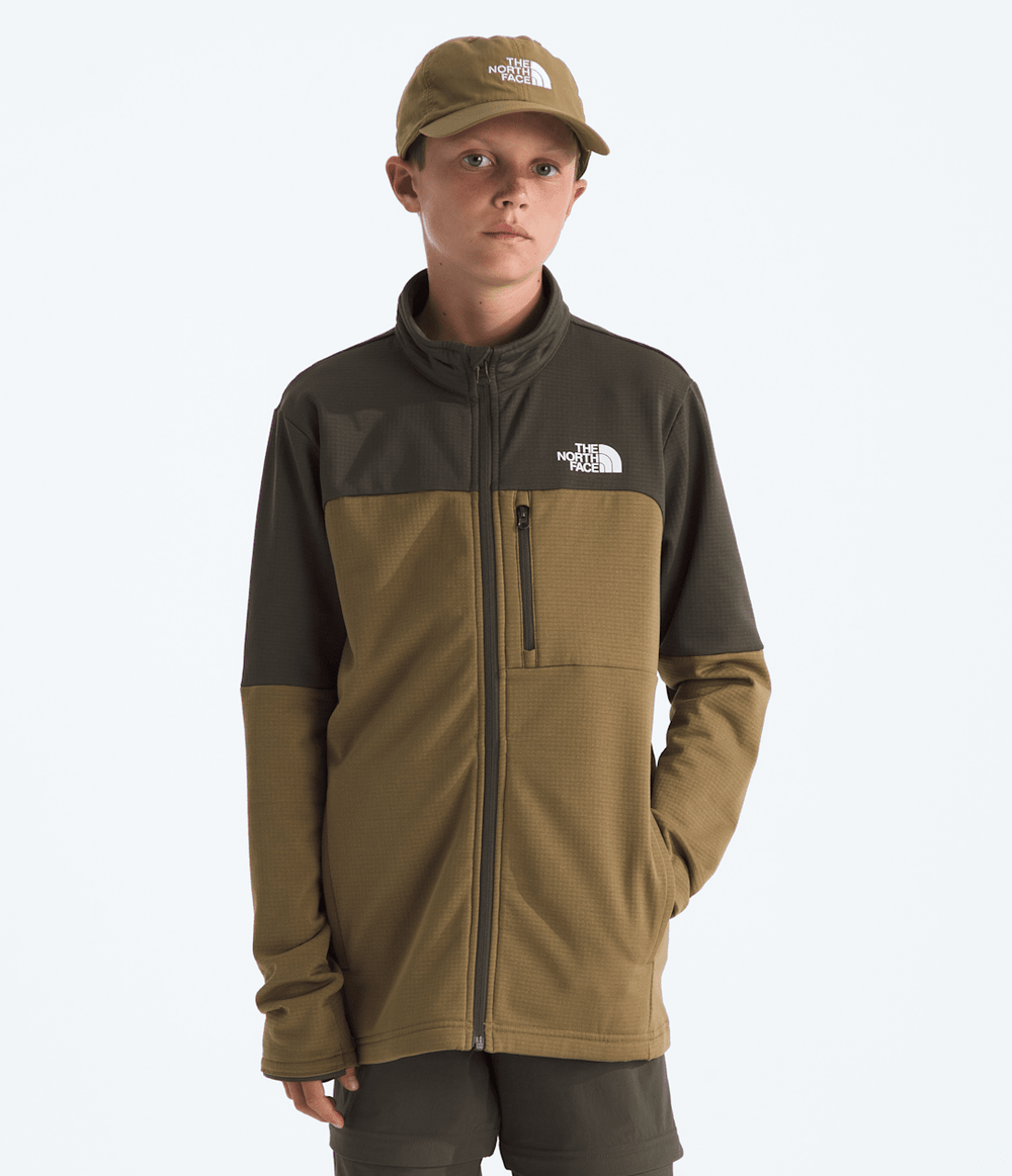 Boys’ & Girls’ Hike Mid Layer Full-Zip - New Taupe Green-Cedar
