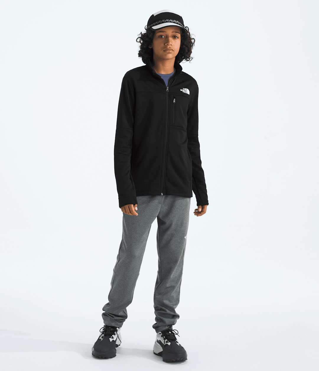 Boys’ & Girls’ Hike Mid Layer Full-Zip - TNF Black