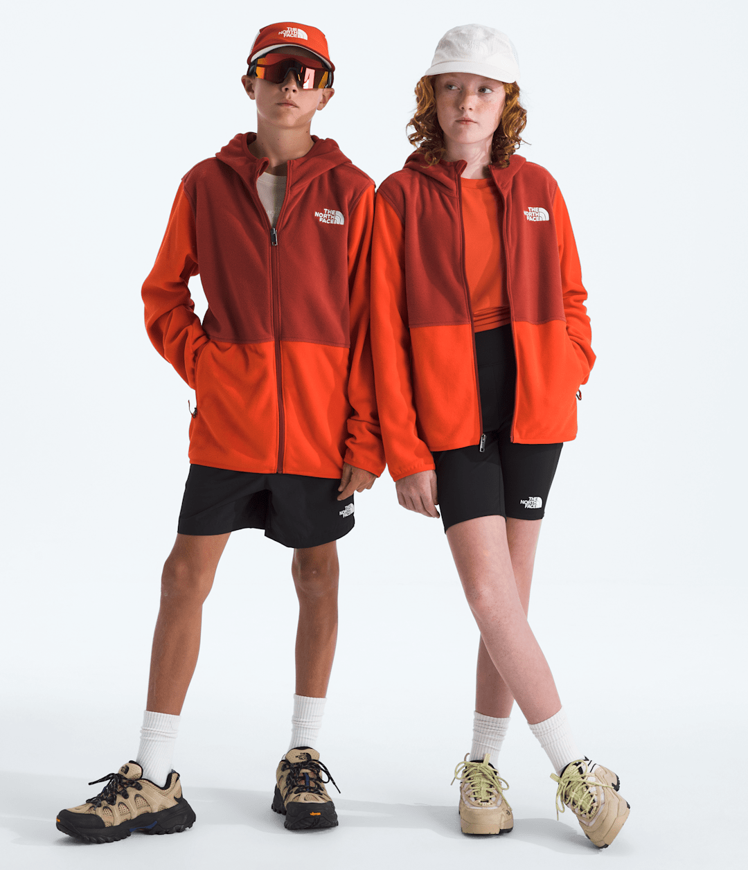 Boys’ & Girls’ Glacier Full-Zip Hoodie - Lava Red/Iron Clay