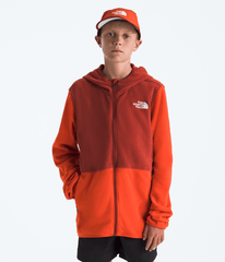 Boys’ & Girls’ Glacier Full-Zip Hoodie - Lava Red/Iron Clay