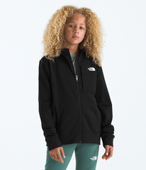 Boys’ & Girls’ TNF™ Performance Fleece Full-Zip Hooded Jacket - TNF Black
