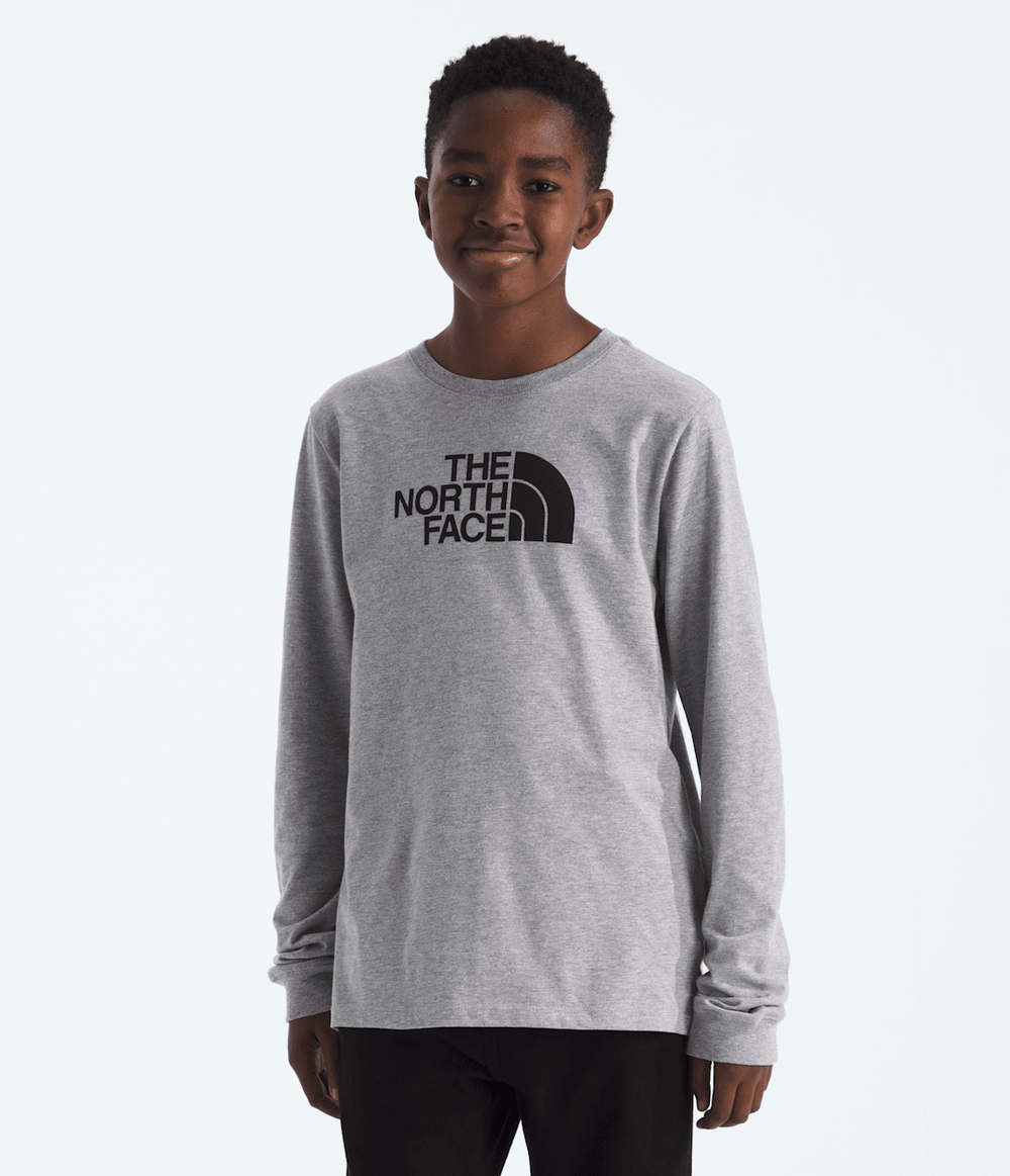 Boys’ & Girls’ Evolution Half Dome Long-Sleeve Tee - TNF Pale Grey Heather