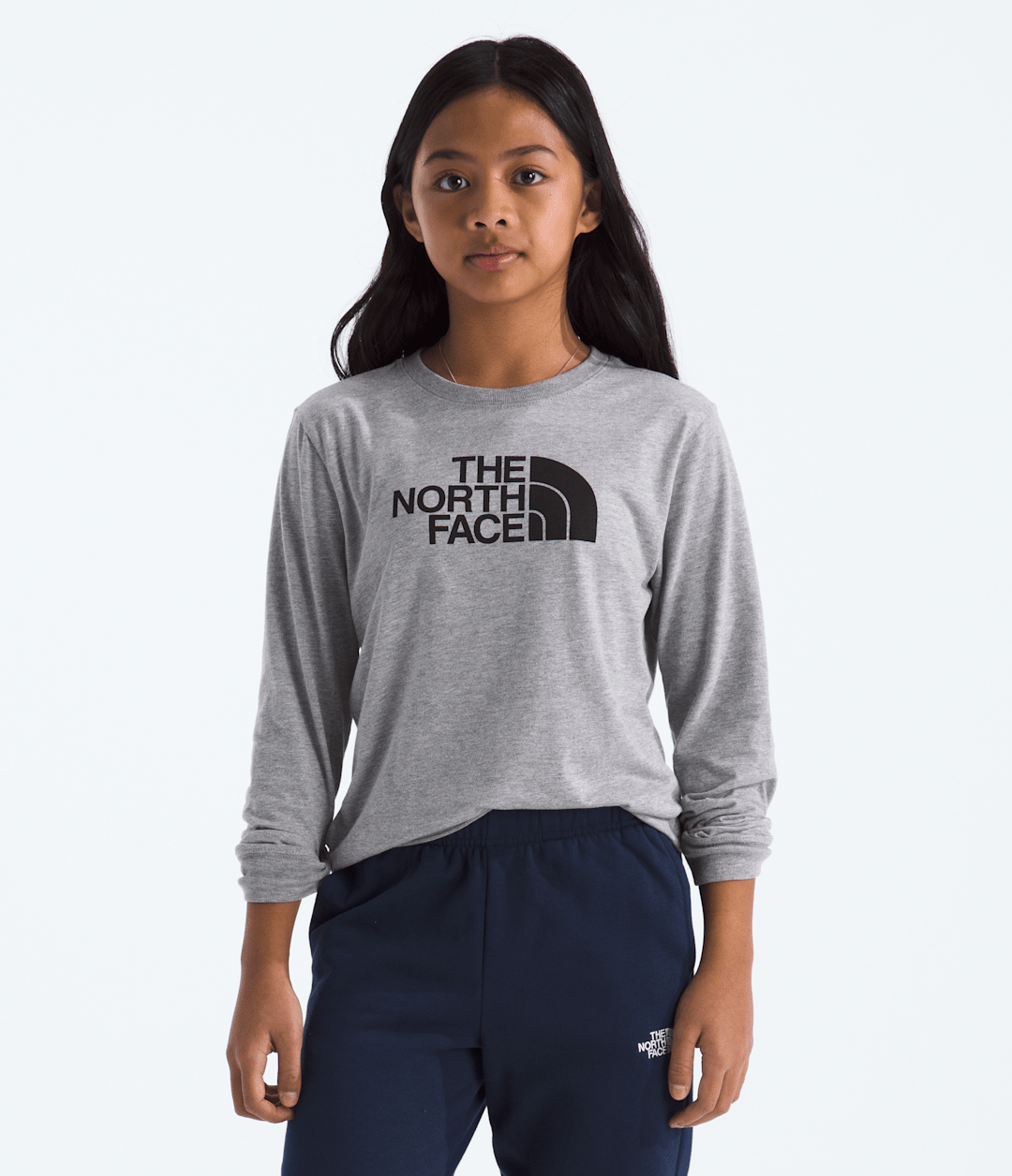 Boys’ & Girls’ Evolution Half Dome Long-Sleeve Tee - TNF Pale Grey Heather