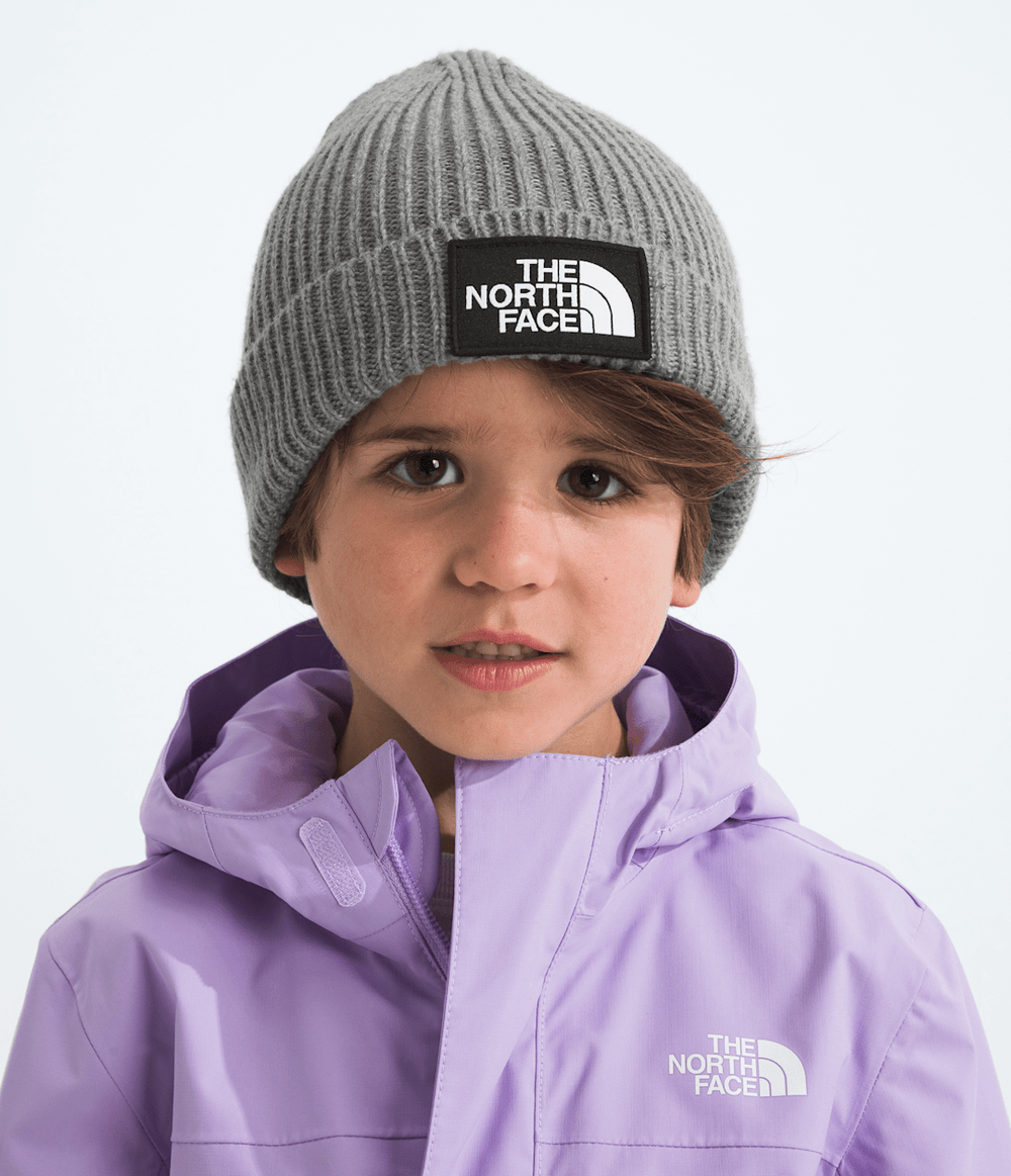 Kids’ TNF™ Logo Box Cuffed Beanie - TNF Medium Grey Heather