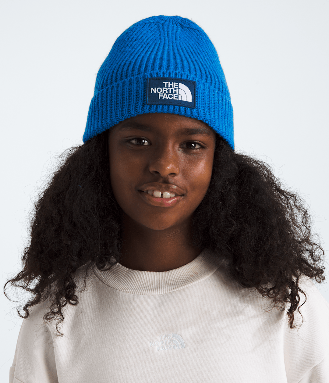 Kids’ TNF™ Box Logo Cuffed Beanie - Hero Blue/Estate Blue