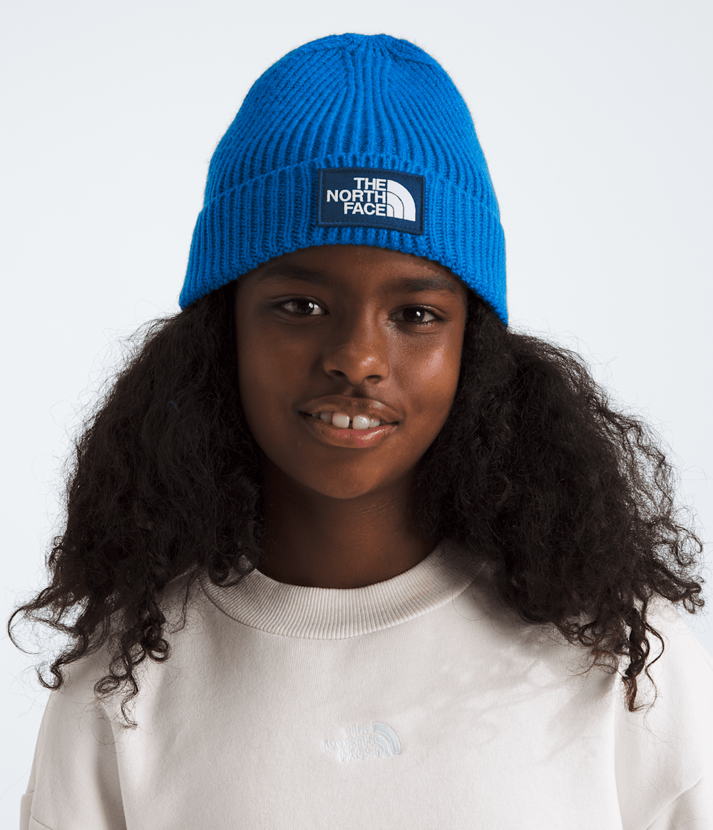 Kids’ TNF™ Box Logo Cuffed Beanie - Hero Blue/Estate Blue