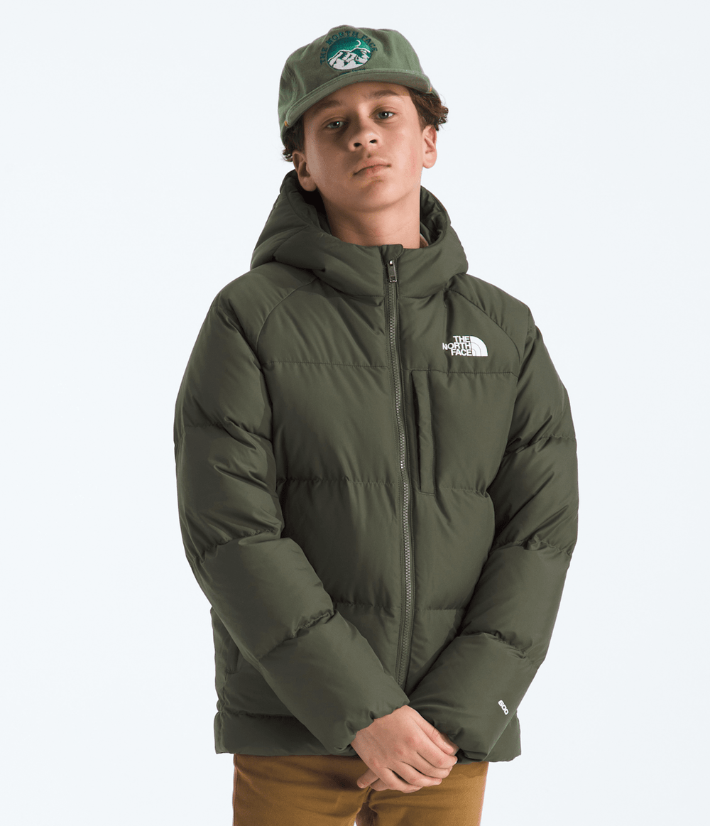 Boys’ North Down Hooded Jacket - New Taupe Green