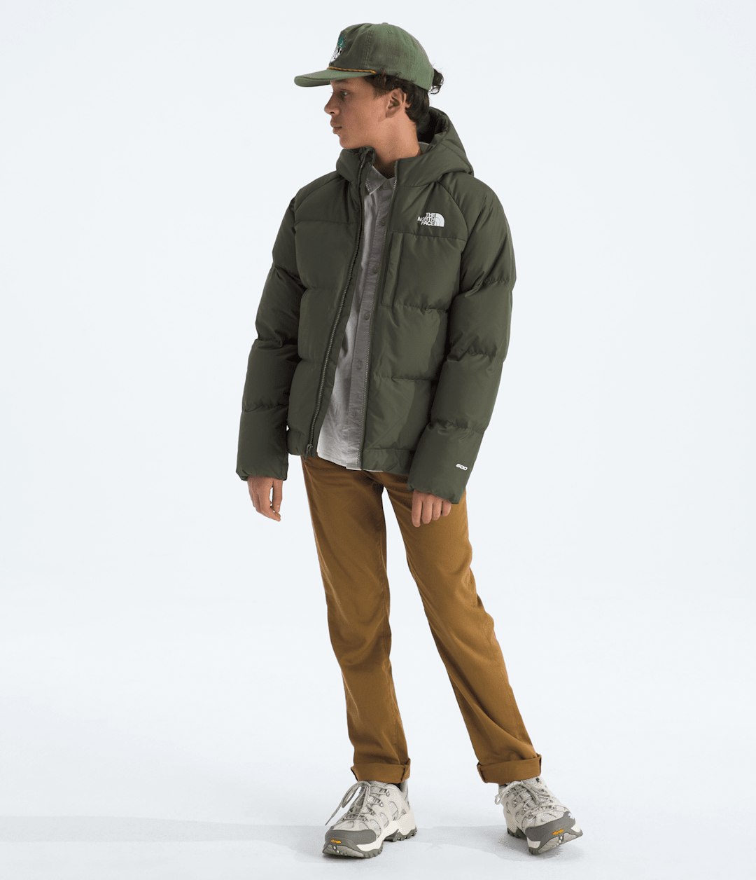 Boys’ North Down Hooded Jacket - New Taupe Green