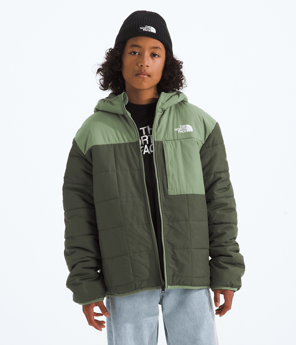 Boys’ Reversible Shasta Full-Zip Hooded Jacket - New Taupe Green/Bark Mist