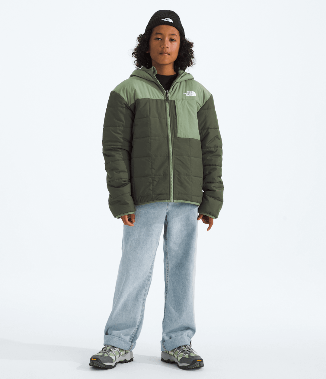 Boys’ Reversible Shasta Full-Zip Hooded Jacket - New Taupe Green/Bark Mist
