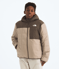 Boys’ Reversible Shasta Full-Zip Hooded Jacket - Mushroom Grey/Smokey Brown