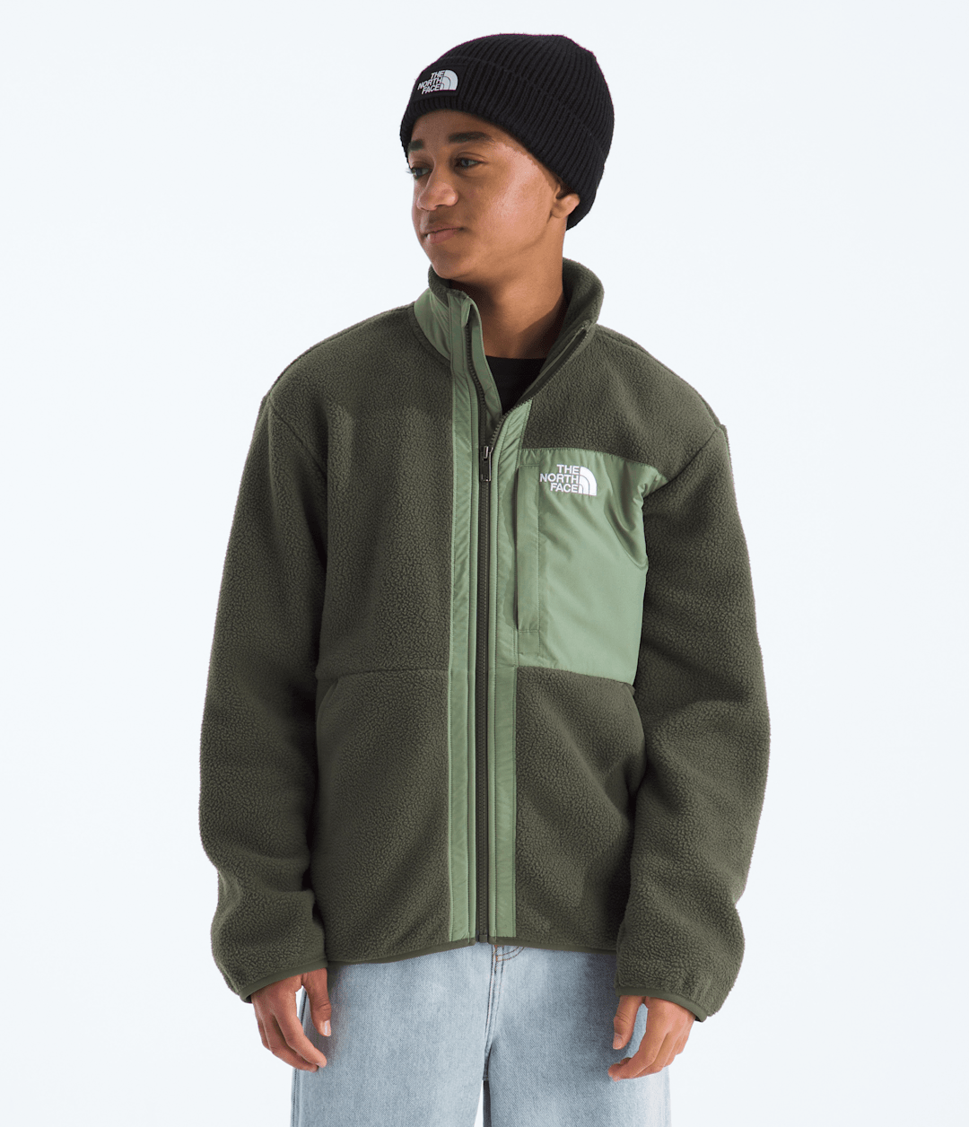 Boys’ Yumiori Full-Zip Jacket - New Taupe Green/Bark Mist