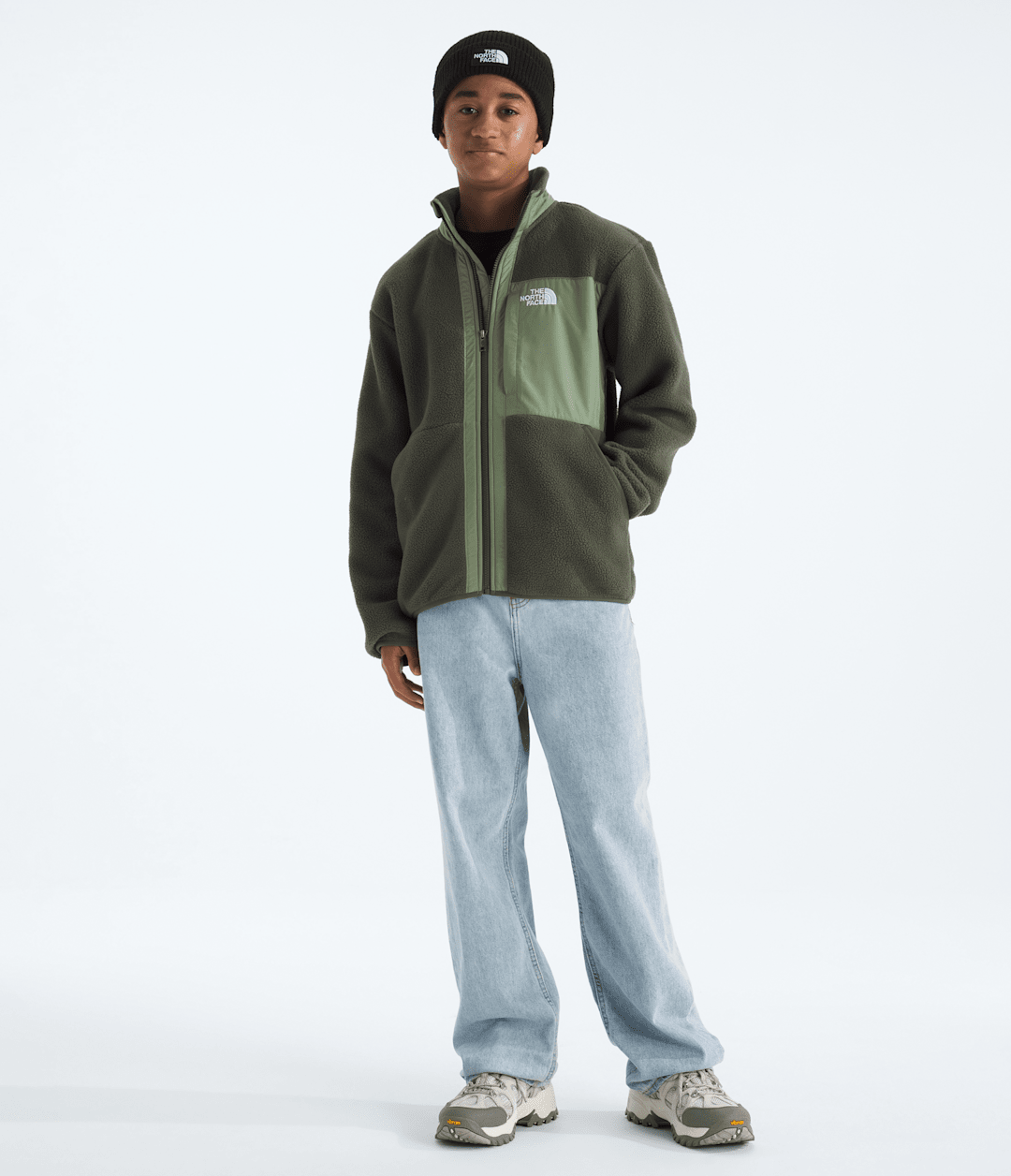 Boys’ Yumiori Full-Zip Jacket - New Taupe Green/Bark Mist