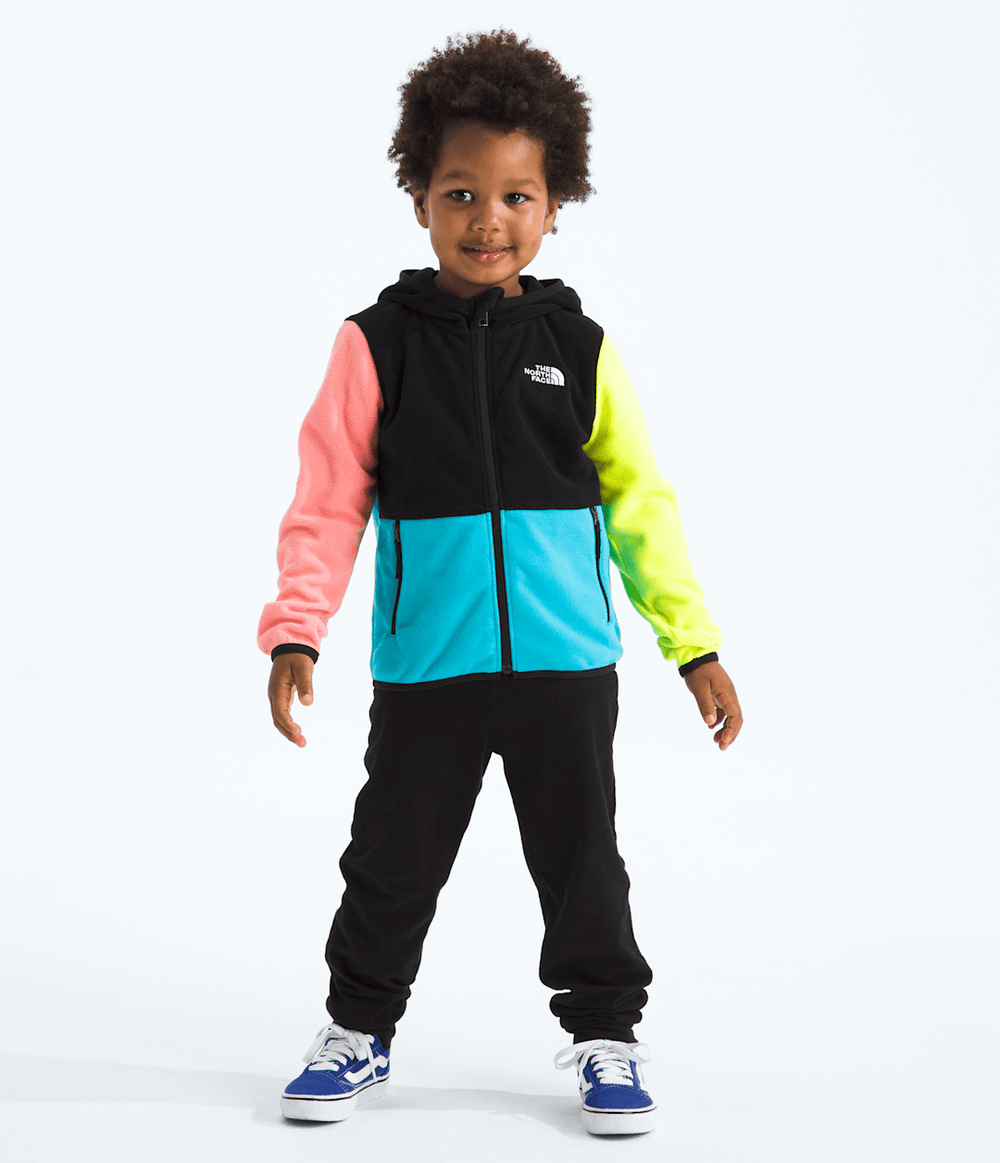 Kids’ Glacier Full-Zip Hoodie - Tnf Black-Meridian Blue-Fizz Lime-Coral Crush
