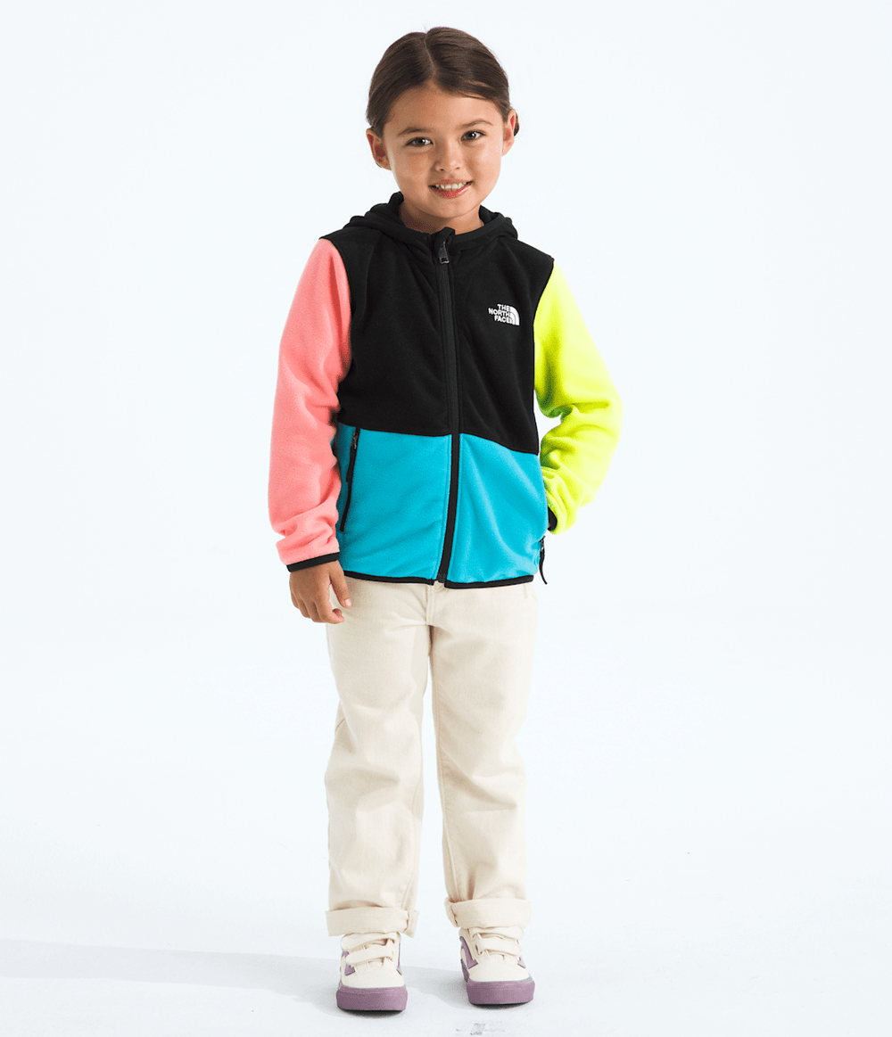 Kids’ Glacier Full-Zip Hoodie - Tnf Black-Meridian Blue-Fizz Lime-Coral Crush